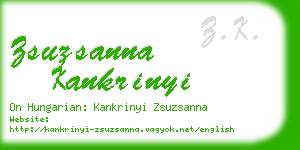 zsuzsanna kankrinyi business card